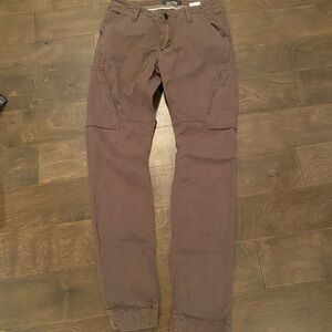 Duer Brown Cargo Pants with Straight Leg Design